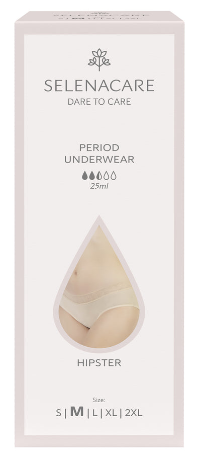 Menstrual undies HIPSTER Nude Size M