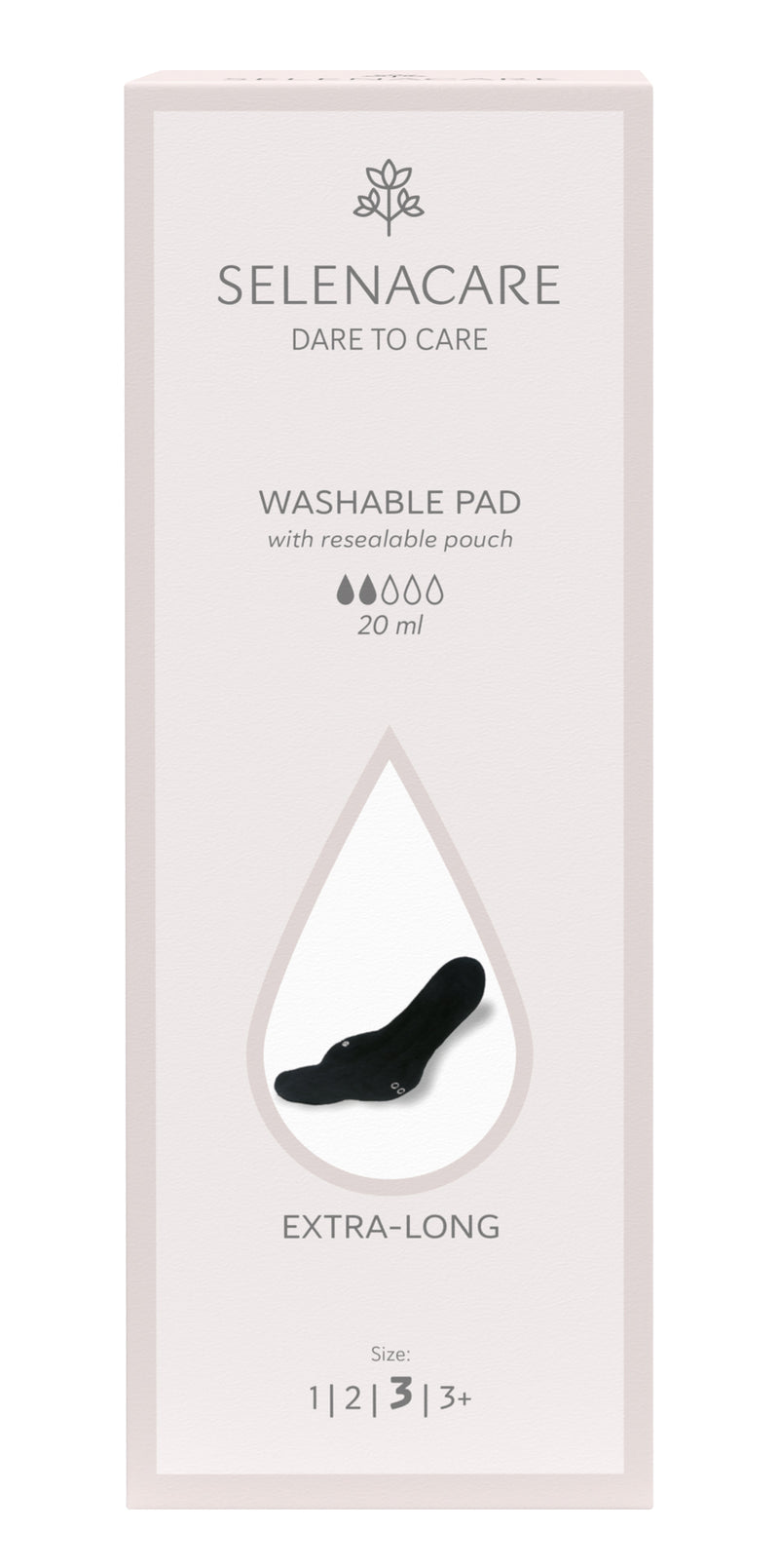 Menstrual Pad Extra-long Black Size 3