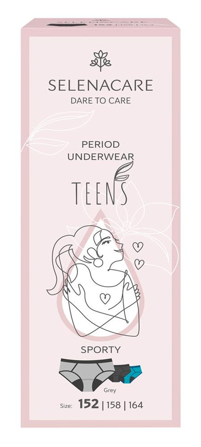 TEENS period panties Sporty Grey Size 152