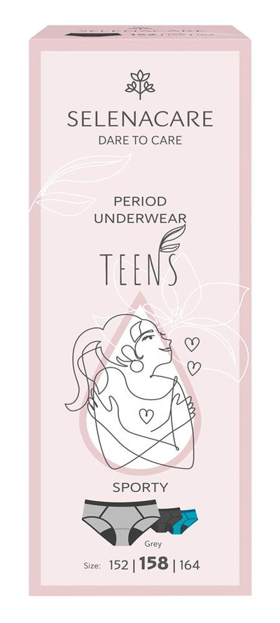 TEENS period panties Sporty Grey Size 158