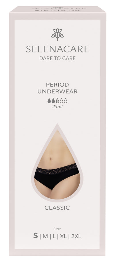 Menstrual undies CLASSIC Black Size S