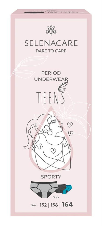 TEENS period panties Sporty Grey Size 164