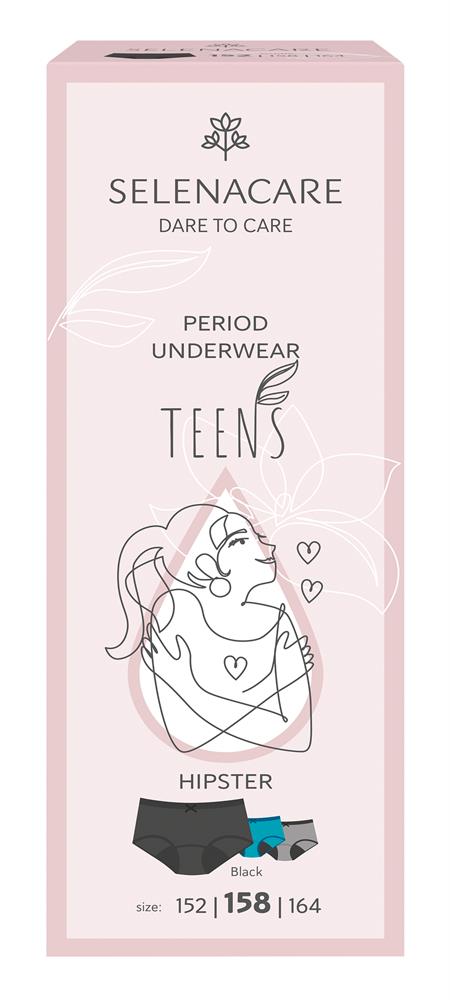 TEENS period panties Hipster Black Size 158