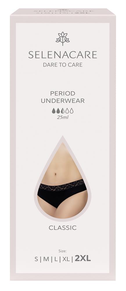 Menstrual undies CLASSIC Black Size 2XL