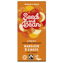 Organic Extra Dark Mandarin Ginger Chocolate Bar 75g