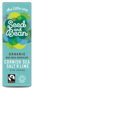 MILK 37% FAIRTRADE & ORGANIC CORNISH SEA SALT & LIME 25G BAR