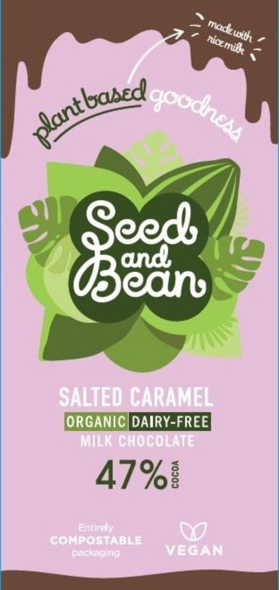 Vegan Organic Salted Caramel Chocolate Bar 75g