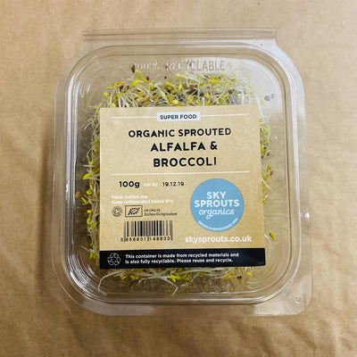 Organic Sprouted Alfalfa & Broccoli 100g