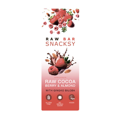 Snacksy Raw Chocolate Berry & Almond Bar 40g