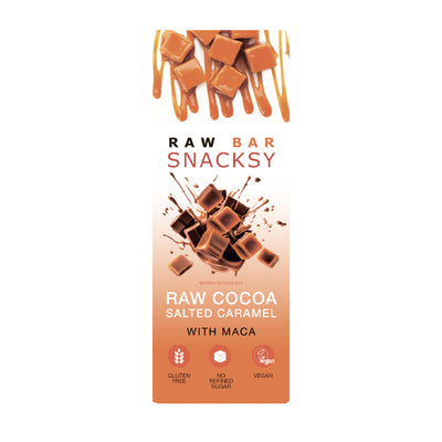 Snacksy Raw Chocolate Salted Caramel with Maca 40g