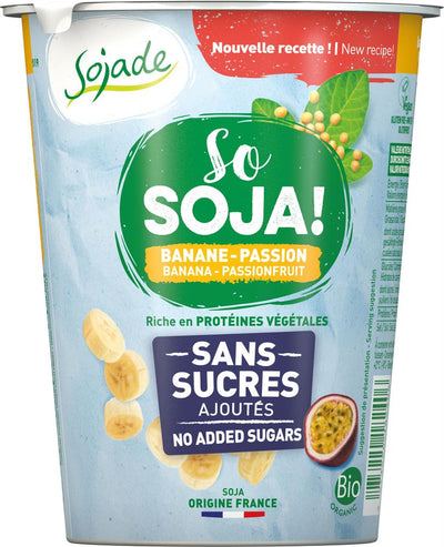 Organic No Added Sugar Banana & Passion Fruit Soya Yogurt 400g