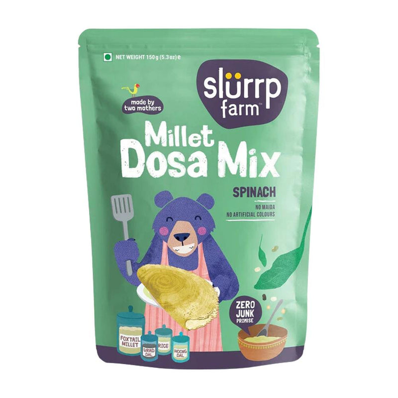 Slurrp Farm Spinach Multigrain Dosa Crepe Mix 150g
