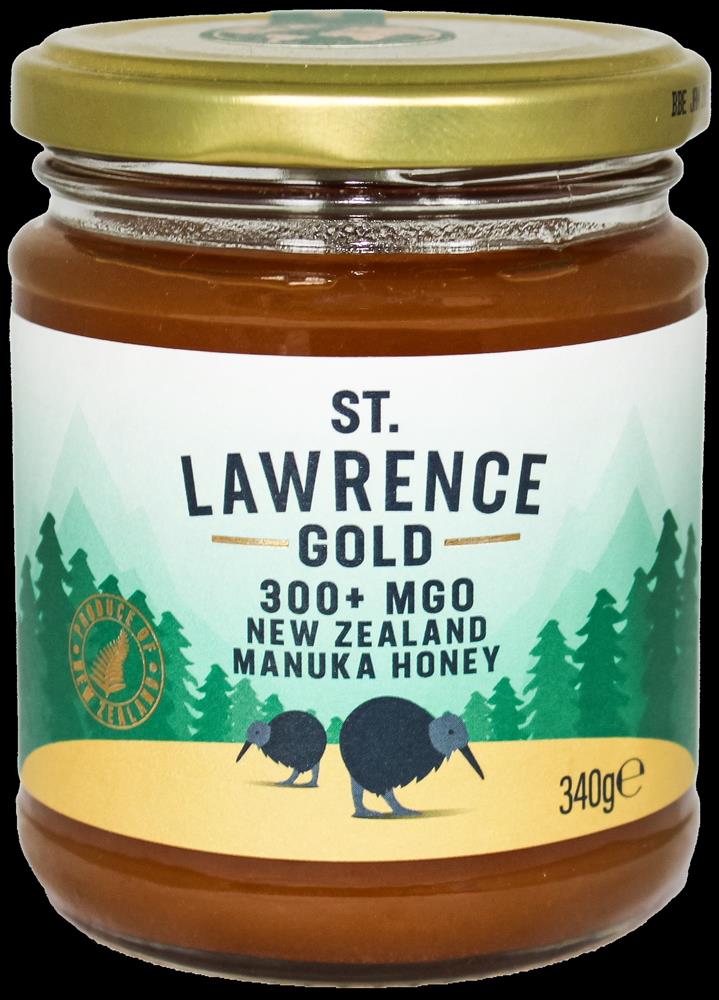 St Lawrence Gold New Zealand Manuka Honey 300+MGO 340g