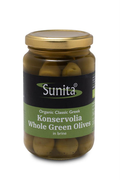 Organic Konservolia Whole Green Olives 360g