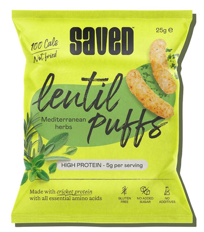 GF Mediterranean Herbs Lentil Puffs with Cricket Protein 25g