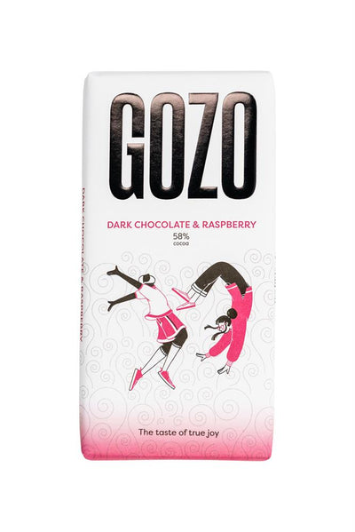 Gozo Dark Chocolate & Raspberry 58% Cocoa 130g