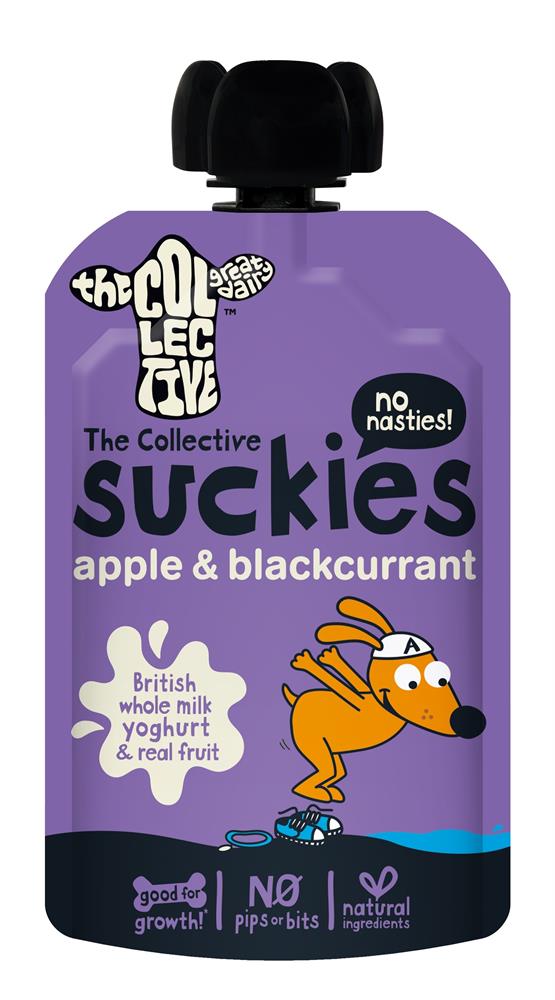 Suckies Apple & Blackcurrant Kids Yoghurt Pouch 90g