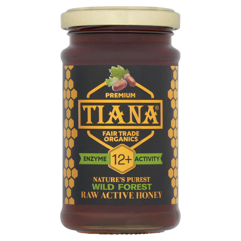 TIANA Fairtrade Organics Raw Active Wild Forest Honey 12+ 250g