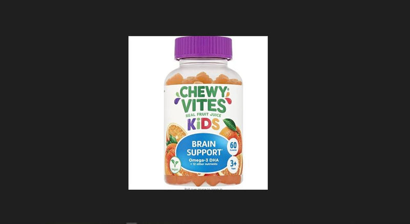 Chewy Vites Kids BRAIN SUPPORT Omega 3 + Multivit 30&