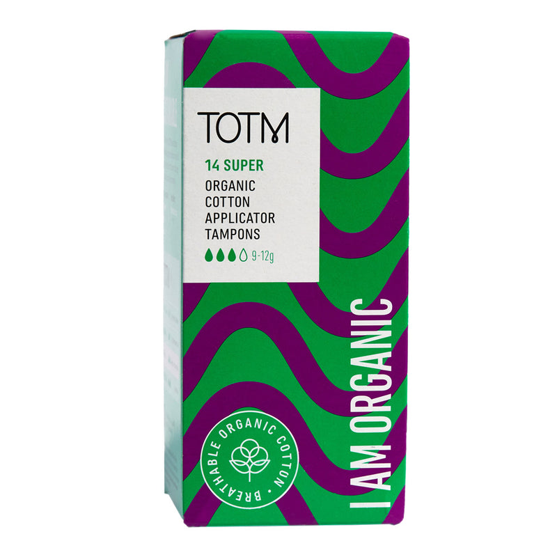 TOTM Organic Tampons - App Super 14 Per Box Case of 10