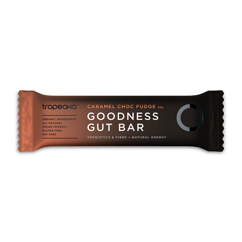 Tropeaka Goodness Gut Bar Caramel Chocolate Fudge 50g