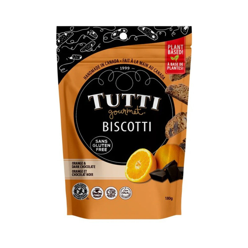 Tutti Handmade Gluten Free Vegan Orange Dk Choc Biscotti 180g