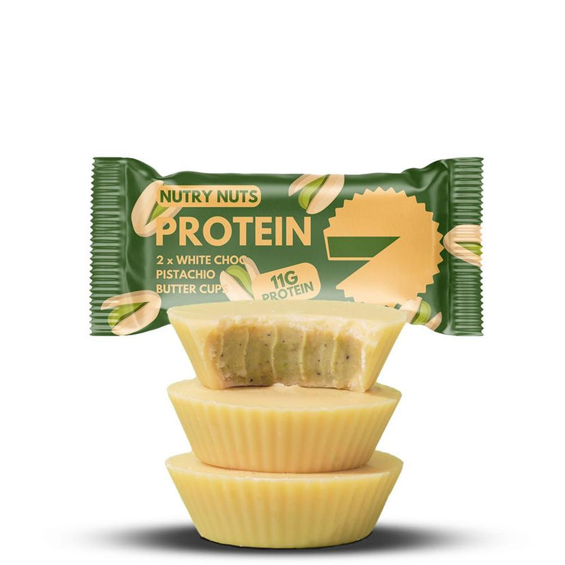 Protein White Choc Pistachio Butter Cups 42g