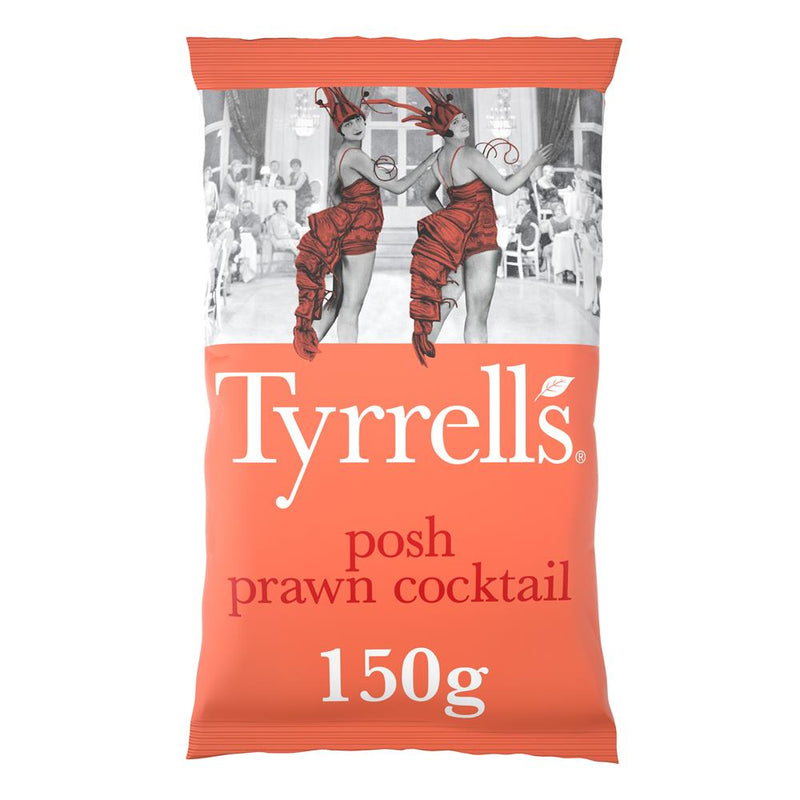 Tyrrells Posh Prawn Cocktail Sharing Crisps 150g