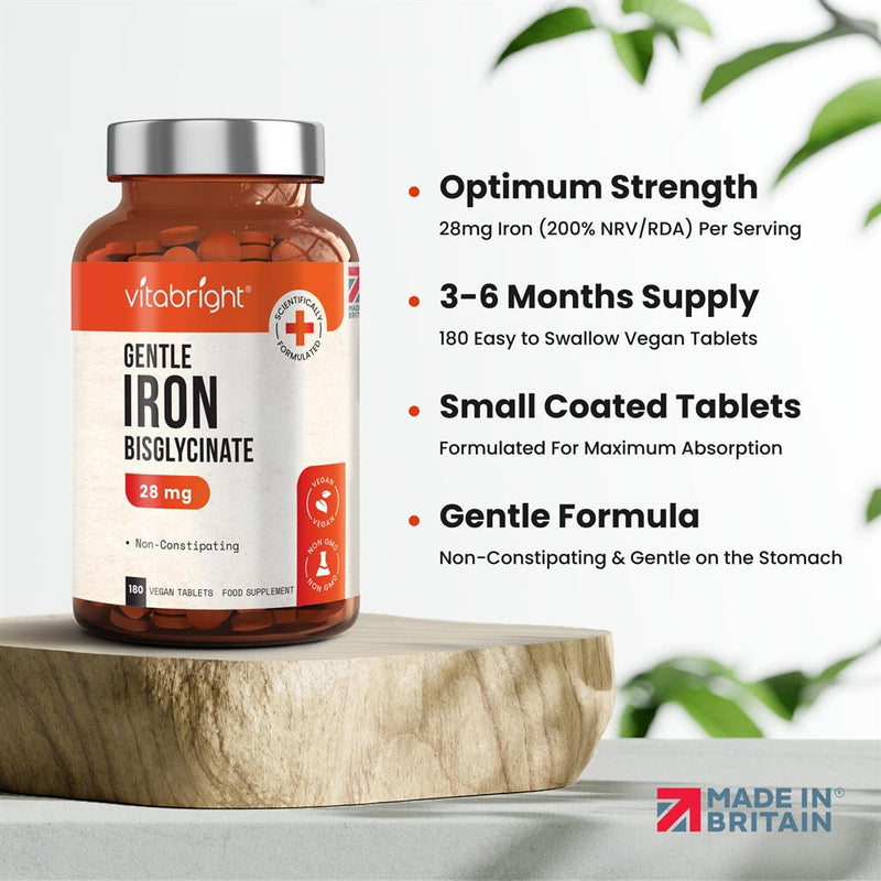 Iron Bisglycinate - 28mg - 90 day supply