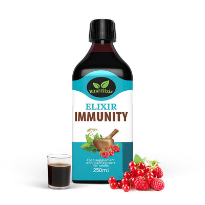 Vital Elixir Immunity Herbal Supplement. 250ml