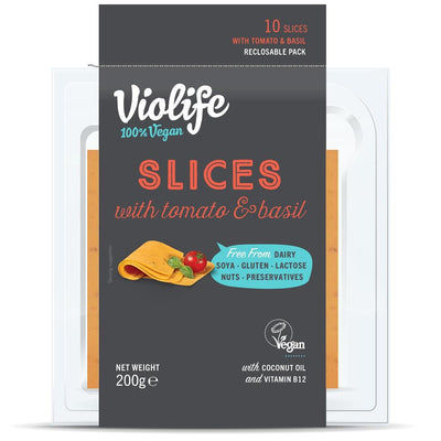 Violife Tomato & Basil Flavour Slices 200g (10 slices)