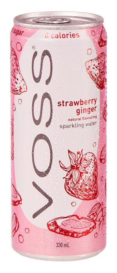 Voss Sparkling Strawberry Ginger 330ml