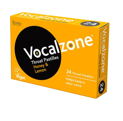 Vocalzone Honey and Lemon Throat Pastilles (24 Pastilles)