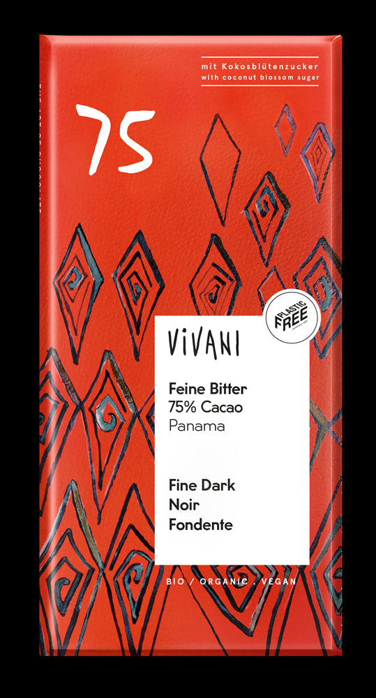 Dark 75% Chocolate Vegan Organic 80g