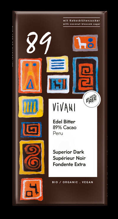 Dark 89% Chocolate Vegan Organic 80g