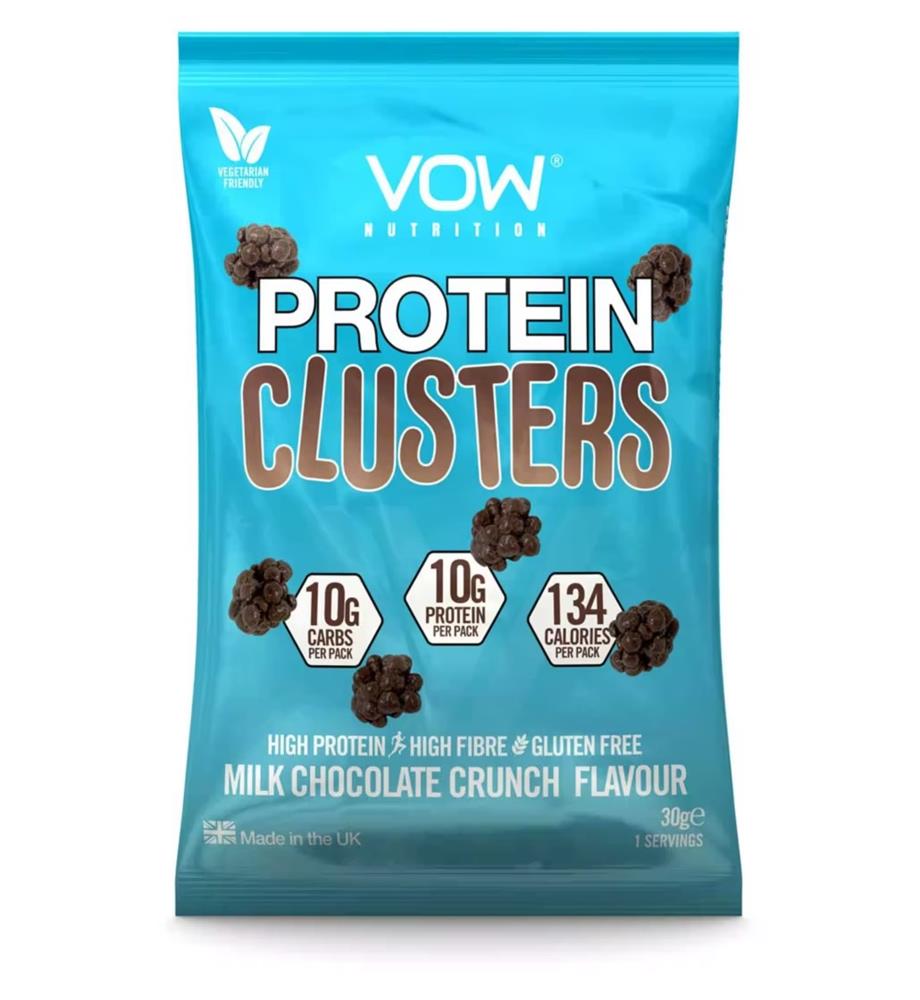 Vow Protein Clusters Milk Chocolate Crunch 30g Single (Sold in multipl