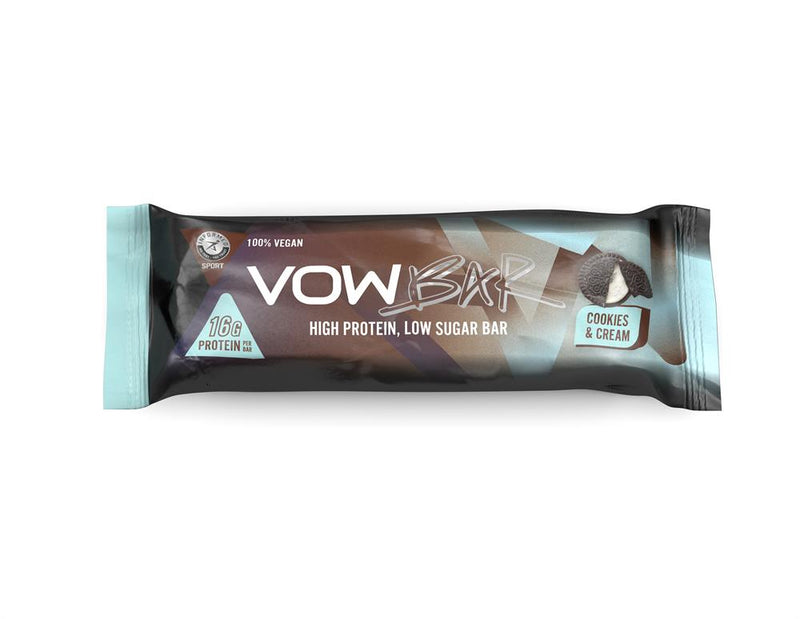 Vow Bar Cookies & Cream Vegan High-Protein Chocolate Snack 48g