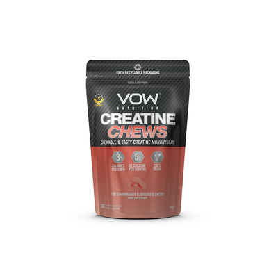 Creatine Chews Strawberry - Food Sup With Sweetener - 100 Chews