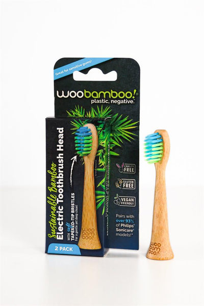 Woobamboo Electric Toothbrush Heads-soft (2 pack)