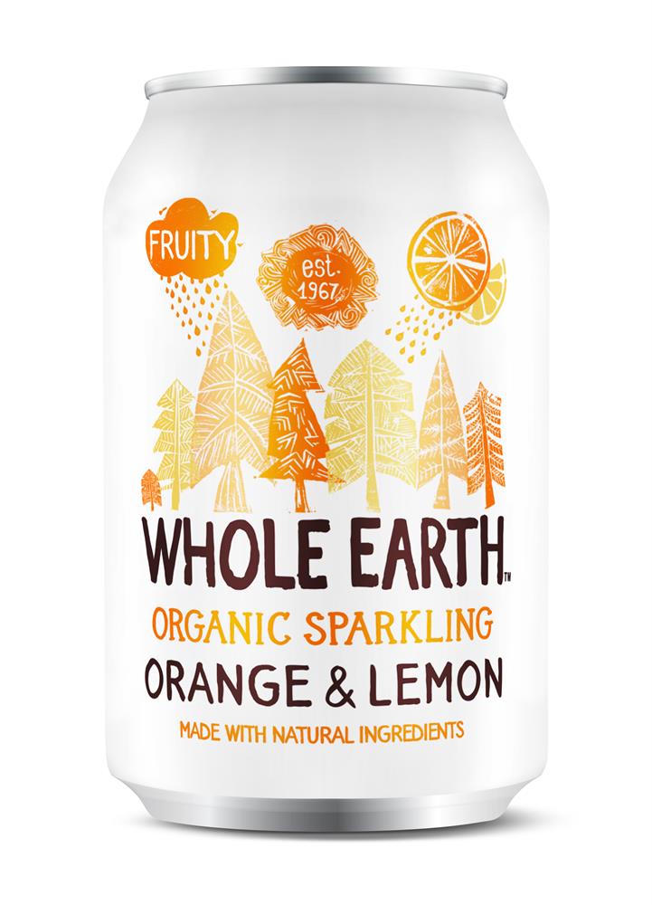 Whole Earth Organic Lightly Sparkling Orange & Lemon Drink 330ml