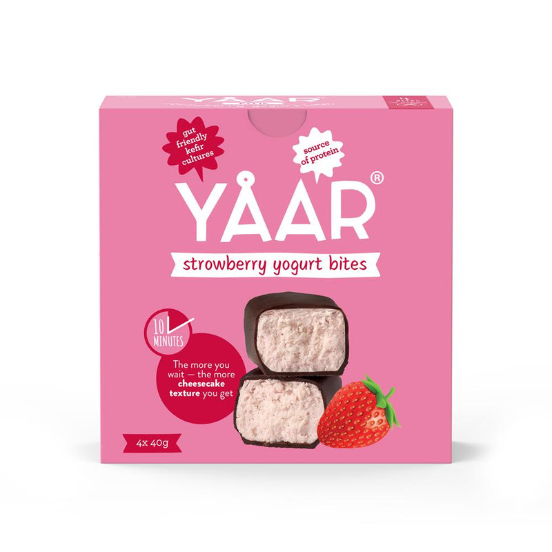 YAAR Strawberry Yogurt Bites with Kefir Cultures x 4 Bars