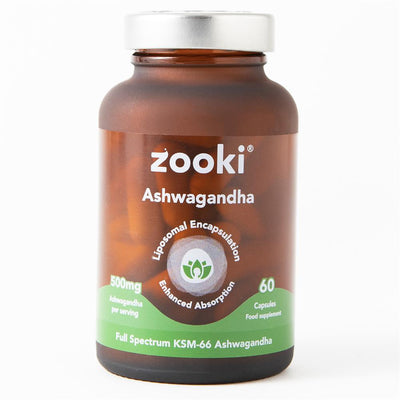 Zooki Liposomal Ashwagandha KSM-66 500mg 60 Capsules