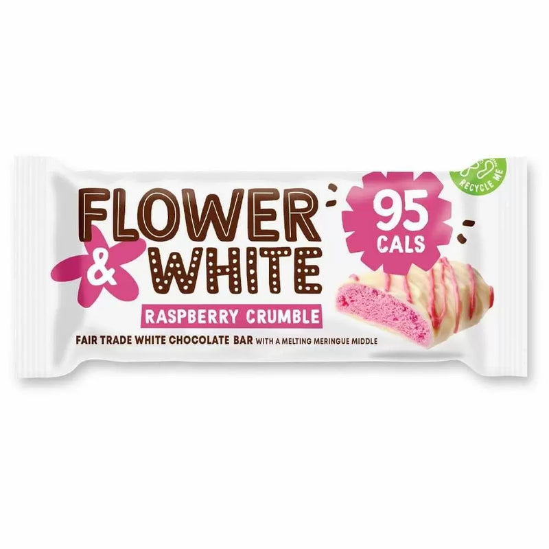 Flower & White Raspberry Crumble Meringue Bar (20g)