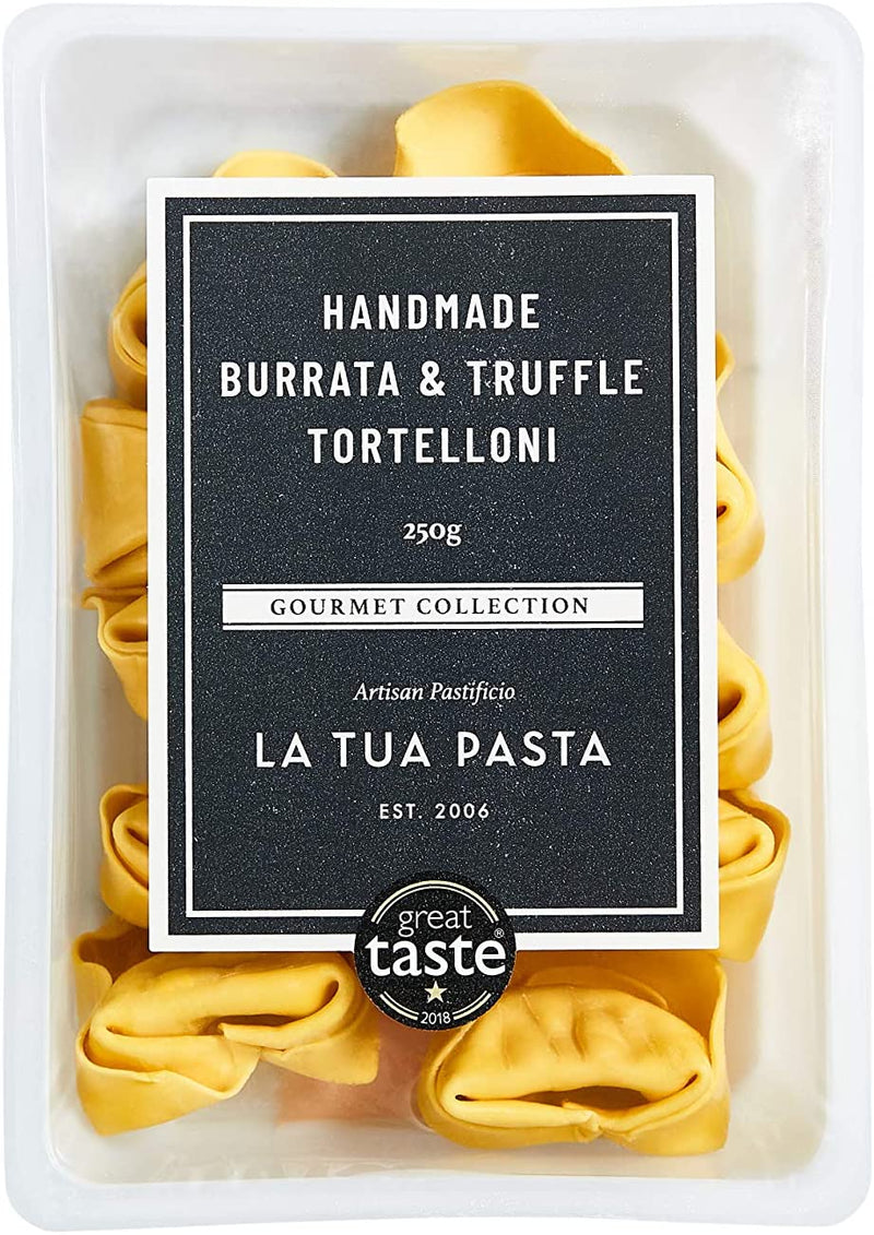 La Tua Pasta Tortelloni Burrata & Black Truffle Fresh Filled Egg Pasta (250g)