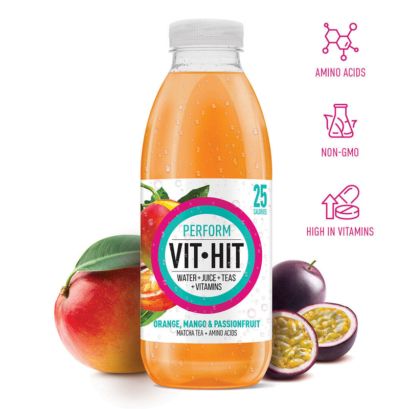 VITHIT Mango & Passionfruit, Matcha Tea + Amino Acids PERFORM (500ml)