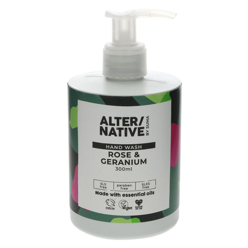 Alter/native By Suma Hand Wash - Rose & Geranium (300ml)