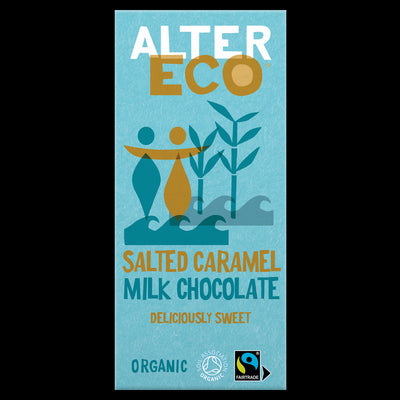 AlterEco Organic Milk Chocolate Salted Caramel 100g