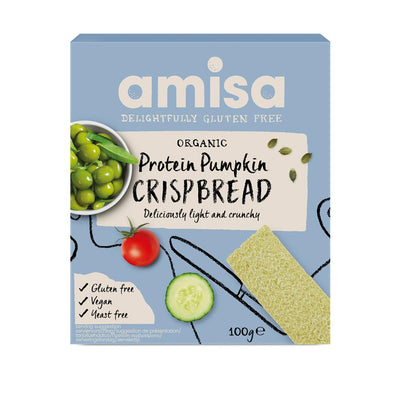 Amisa Organic Gluten Free Protein Pumpkin Crispbread 100g