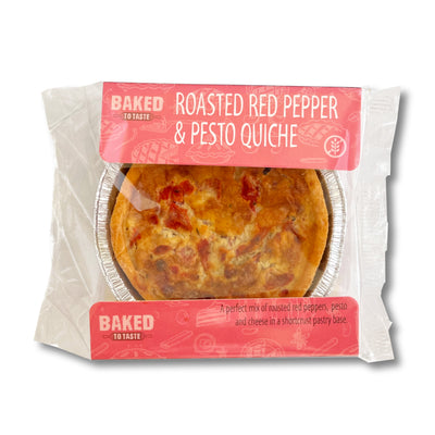 Gluten Free Roasted Red Pepper and Pesto Quiche 165g