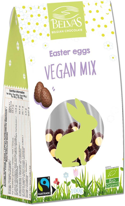 Organic Chocolate Easter Eggs - Vegan Mix 100g